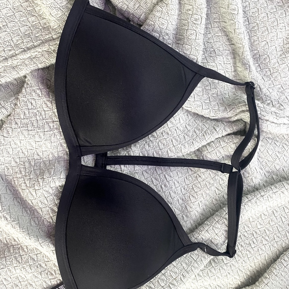 New PINK BLACK WORKOUT AND SWIM BIKINI TOP